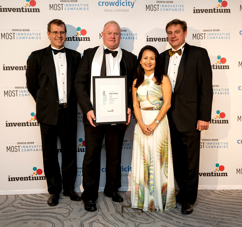 Jay Manne (Group Engineering Director of NOJA Power), Neil O'Sullivan (Group Managing Director of NOJA Power), Quynh Anh Le (Group Financial Director of NOJA Power), Oleg Samarski (Group Quality & Service Director of NOJA Power) (l-to-r)
