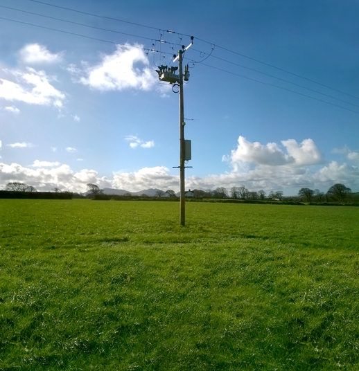 OSM Recloser with RC10 Recloser Controller system installation in the United Kingdom