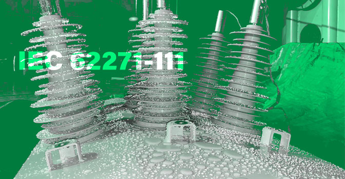 NOJA Power OSM Recloser under Wet Power Frequency Testing according to IEC 62271-111:2019