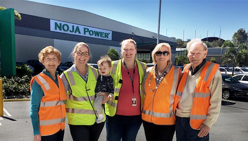 The Norgrove Family (left to right): Lorraine Hughes, Peta Norgrove, Jake Ramsey, Elizabeth Norgrove, Margaret Norgrove and Reginald Hughes