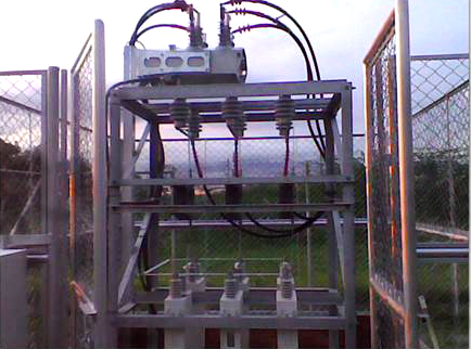 NOJA Power Recloser Installed on Outdoor Capacitor Bank