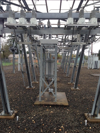Figure 1 – NOJA Power OSM Recloser Substation Mounting Arrangement, Eugene Oregon USA